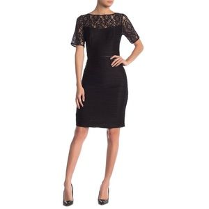 Focus By Shani Lace Ottoman Sheath Dress